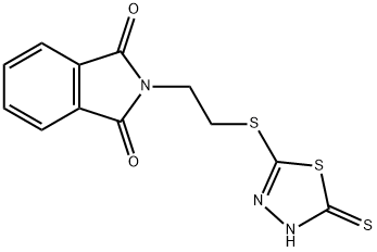 2-(2-[(5-SULFANYL-1,3,4-THIADIAZOL-2-YL)SULFANYL]ETHYL)-1H-ISOINDOLE-1,3(2H)-DIONE Struktur