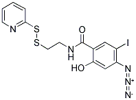 S-[2-(IODO-4-AZIDOSALICYLAMIDO)ETHYLTHIO]-2-THIOPYRIDINE Struktur