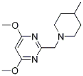 4,6-DIMETHOXY-2-[(4-METHYLPIPERIDIN-1-YL)METHYL]PYRIMIDINE Struktur