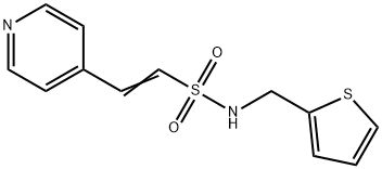 (E)-2-(4-PYRIDINYL)-N-(2-THIENYLMETHYL)-1-ETHENESULFONAMIDE Struktur