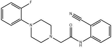 N-(2-CYANOPHENYL)-2-[4-(2-FLUOROPHENYL)PIPERAZINO]ACETAMIDE Struktur