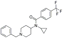 N-(1-BENZYLPIPERIDIN-4-YL)-N-CYCLOPROPYL-4-(TRIFLUOROMETHYL)BENZAMIDE Struktur