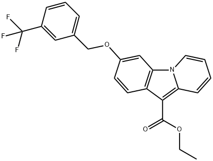 ETHYL 3-([3-(TRIFLUOROMETHYL)BENZYL]OXY)PYRIDO[1,2-A]INDOLE-10-CARBOXYLATE Struktur