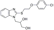 3-(2-([2-(4-CHLOROPHENOXY)ETHYL]THIO)-1H-BENZIMIDAZOL-1-YL)PROPANE-1,2-DIOL Struktur