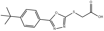 ([5-(4-TERT-BUTYLPHENYL)-1,3,4-OXADIAZOL-2-YL] SULFANYL) ACETIC ACID Struktur