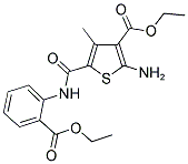 2-AMINO-5-(2-ETHOXYCARBONYL-PHENYLCARBAMOYL)-4-METHYL-THIOPHENE-3-CARBOXYLIC ACID ETHYL ESTER Struktur