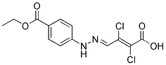 2,3-DICHLORO-4-(2-[4-(ETHOXYCARBONYL)PHENYL]HYDRAZONO)BUT-2-ENOIC ACID Struktur