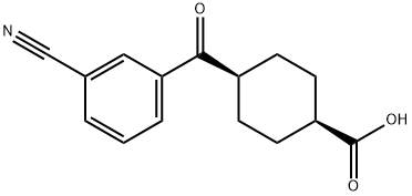 CIS-4-(3-CYANOBENZOYL)CYCLOHEXANE-1-CARBOXYLIC ACID Struktur