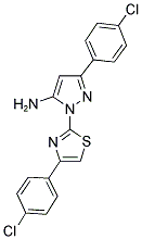 3-(4-CHLOROPHENYL)-1-[4-(4-CHLOROPHENYL)-1,3-THIAZOL-2-YL]-1H-PYRAZOL-5-AMINE Struktur