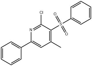 2-CHLORO-4-METHYL-6-PHENYL-3-(PHENYLSULFONYL)PYRIDINE Struktur