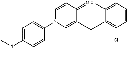 3-(2,6-DICHLOROBENZYL)-1-[4-(DIMETHYLAMINO)PHENYL]-2-METHYL-4(1H)-PYRIDINONE Struktur