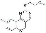 2-[(2-METHOXYETHYL)SULFANYL]-9-METHYL-5H-THIOCHROMENO[4,3-D]PYRIMIDINE Struktur