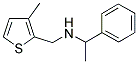 N-((3-METHYLTHIEN-2-YL)METHYL)-1-PHENYLETHANAMINE Struktur