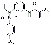 N-[2,3-DIHYDRO-1-[(4-METHOXYPHENYL)SULPHONYL]-(1H)-INDOL-6-YL]THIOPHENE-2-CARBOXAMIDE Struktur