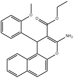 ETHYL 3-AMINO-1-(2-METHOXYPHENYL)-1H-BENZO[F]CHROMENE-2-CARBOXYLATE Struktur