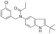 N-(2-TERT-BUTYL-(1H)-INDOL-5-YL)-N-(3-CHLOROBENZYL)PROPANAMIDE Struktur