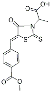 2-((5Z)-5-[4-(METHOXYCARBONYL)BENZYLIDENE]-4-OXO-2-THIOXO-1,3-THIAZOLIDIN-3-YL)PROPANOIC ACID Struktur