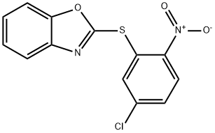 2-[(5-CHLORO-2-NITROPHENYL)THIO]-1,3-BENZOXAZOLE Struktur