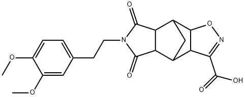 10-(3,4-DIMETHOXYPHENETHYL)-9,11-DIOXO-3-OXA-4,10-DIAZATETRACYCLO[5.5.1.0(2,6).0(8,12)]TRIDEC-4-ENE-5-CARBOXYLIC ACID Struktur