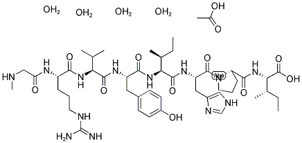 SAR-ARG-VAL-TYR-ILE-HIS-PRO-ILE ACOH 4H2O Struktur