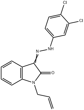 1-ALLYL-1H-INDOLE-2,3-DIONE 3-[N-(3,4-DICHLOROPHENYL)HYDRAZONE] Struktur