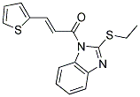 2-(ETHYLTHIO)-1-[(2E)-3-THIEN-2-YLPROP-2-ENOYL]-1H-BENZIMIDAZOLE Struktur