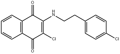 2-CHLORO-3-[(4-CHLOROPHENETHYL)AMINO]NAPHTHOQUINONE Struktur