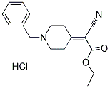 ETHYL 2-(1-BENZYLHEXAHYDROPYRIDINIUM-4-YLIDEN)-2-CYANOACETATE CHLORIDE Struktur