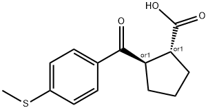 TRANS-2-(4-THIOMETHYLBENZOYL)CYCLOPENTANE-1-CARBOXYLIC ACID Struktur