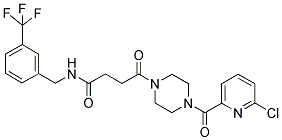 4-[(4-(6-CHLOROPYRIDIN-2-YL)CARBONYL)PIPERAZIN-1-YL]-4-OXO-N-[3-(TRIFLUOROMETHYL)BENZYL]BUTANAMIDE Struktur