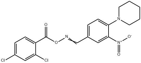 1-[4-(([(2,4-DICHLOROBENZOYL)OXY]IMINO)METHYL)-2-NITROPHENYL]PIPERIDINE Struktur