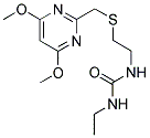 N-[2-[(4,6-DIMETHOXYPYRIMIDIN-2-YL)METHYLTHIO]ETHYL]-N'-ETHYLUREA Struktur