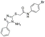 2-[(4-AMINO-5-PHENYL-4H-1,2,4-TRIAZOL-3-YL)THIO]-N-(4-BROMOPHENYL)ACETAMIDE Struktur