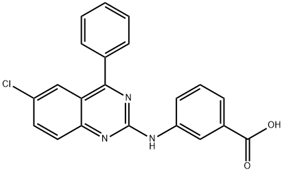 3-[(6-CHLORO-4-PHENYLQUINAZOLIN-2-YL)AMINO]BENZOIC ACID Struktur