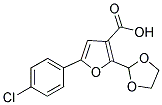 5-(4-CHLOROPHENYL)-2-(1,3-DIOXOLANE-2-YL)FURAN-3-CARBOXYLIC ACID Struktur