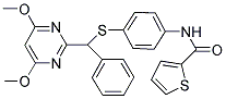 N-[4-[A-(4,6-DIMETHOXYPYRIMIDIN-2-YL)BENZYLTHIO]PHENYL]THIOPHENE-2-CARBOXAMIDE Struktur