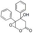 5-HYDROXY-5,6-DIPHENYL-2,7-DIOXABICYCLO[4.1.0]HEPTAN-3-ONE Struktur