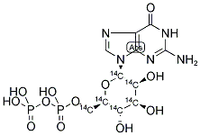 GUANOSINE DIPHOSPHATE, D-, [MANNOSE 14C(U)] Struktur