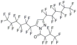 1-HEPTAFLUOROBUTANOYL-3,5-BIS(TRIDECAFLUORO-1-HEXYL)PYRAZOLE Struktur