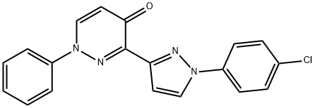 3-[1-(4-CHLOROPHENYL)-1H-PYRAZOL-3-YL]-1-PHENYL-4(1H)-PYRIDAZINONE Struktur