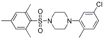 4-(5-CHLORO-2-METHYLPHENYL)-1-((2,4,6-TRIMETHYLPHENYL)SULFONYL)PIPERAZINE Struktur