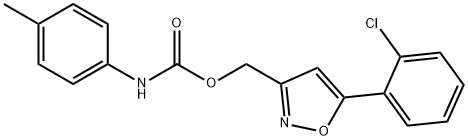 [5-(2-CHLOROPHENYL)-3-ISOXAZOLYL]METHYL N-(4-METHYLPHENYL)CARBAMATE Struktur