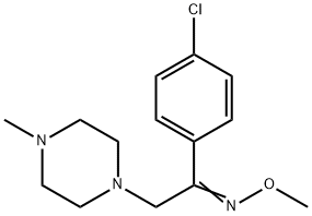 1-(4-CHLOROPHENYL)-2-(4-METHYLPIPERAZINO)-1-ETHANONE O-METHYLOXIME Struktur