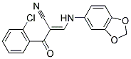 3-(BENZO[3,4-D]1,3-DIOXOLEN-5-YLAMINO)-2-((2-CHLOROPHENYL)CARBONYL)PROP-2-ENENITRILE Struktur