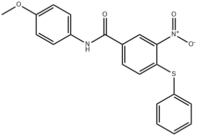 N-(4-METHOXYPHENYL)-3-NITRO-4-(PHENYLSULFANYL)BENZENECARBOXAMIDE Struktur