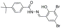 4-(TERT-BUTYL)-N'-[(E)-(3,5-DIBROMO-2-HYDROXYPHENYL)METHYLIDENE]BENZENECARBOHYDRAZIDE Struktur