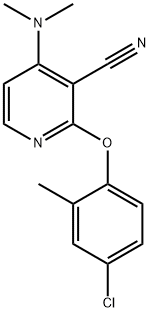 2-(4-CHLORO-2-METHYLPHENOXY)-4-(DIMETHYLAMINO)NICOTINONITRILE Struktur