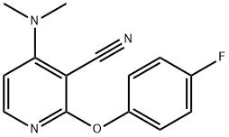 4-(DIMETHYLAMINO)-2-(4-FLUOROPHENOXY)NICOTINONITRILE Struktur