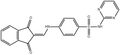 2-(((4-((PYRIMIDIN-2-YLAMINO)SULFONYL)PHENYL)AMINO)METHYLENE)INDANE-1,3-DIONE Struktur