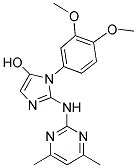 1-(3,4-DIMETHOXYPHENYL)-2-[(4,6-DIMETHYLPYRIMIDIN-2-YL)AMINO]-1H-IMIDAZOL-5-OL Struktur